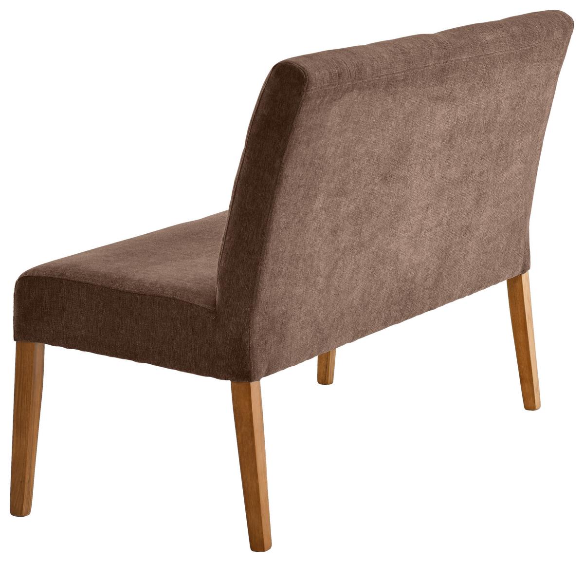 Sitzbank Damla Braun/eichefarben B: 137 Cm - Eichefarben/Braun, KONVENTIONELL, Holz/Textil (140/92/66cm) - Cantus