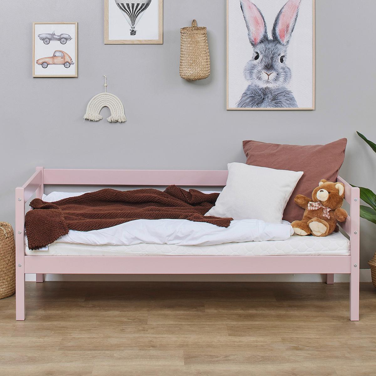 Kinder-/Jugendbett Comfort Rosa, Lf: 70x160 cm - Rosa, MODERN, Holz (70/160cm) - MID.YOU