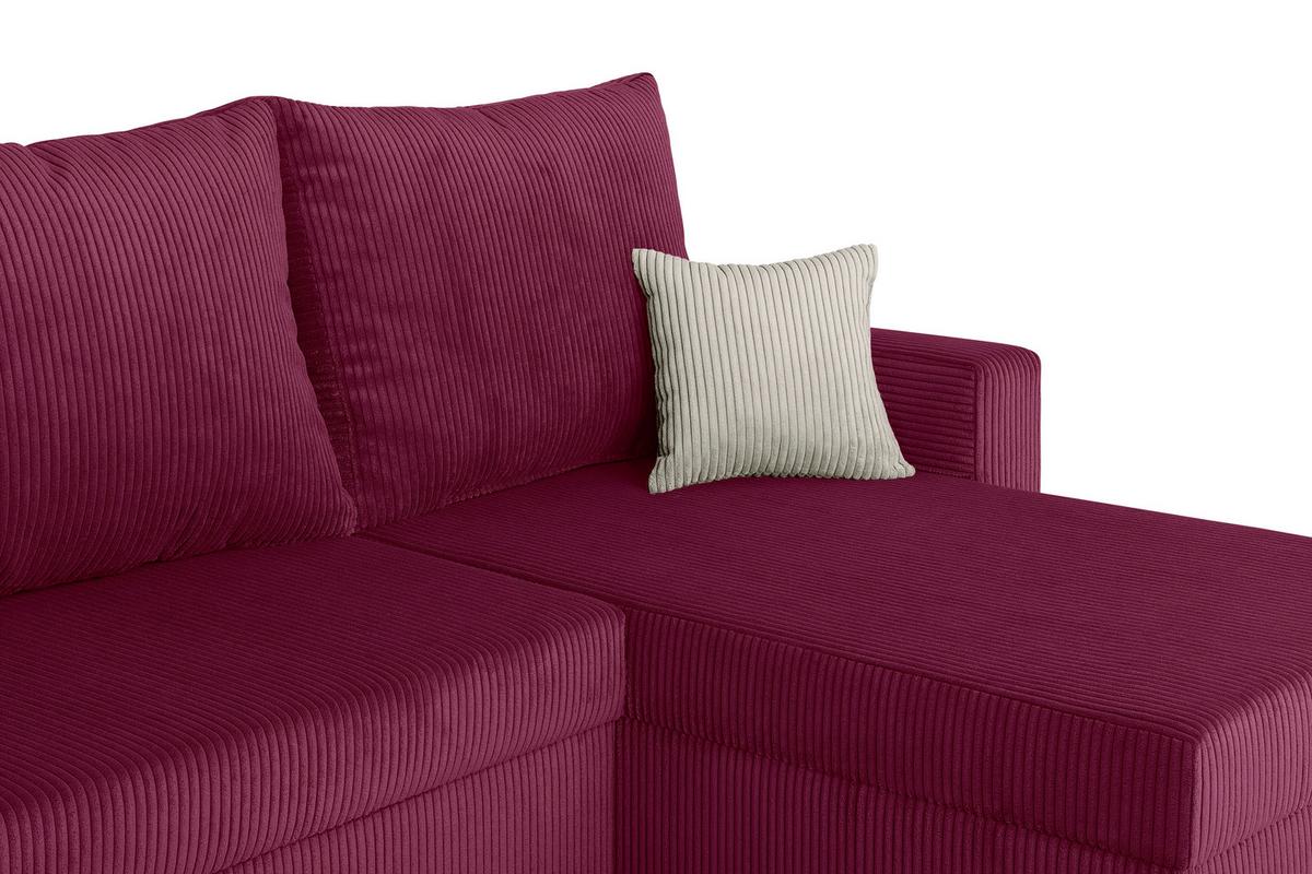 Ecksofa Star Rot S: 228x147 cm - Rot, Design, Holzwerkstoff/Textil (228/147cm) - P & B