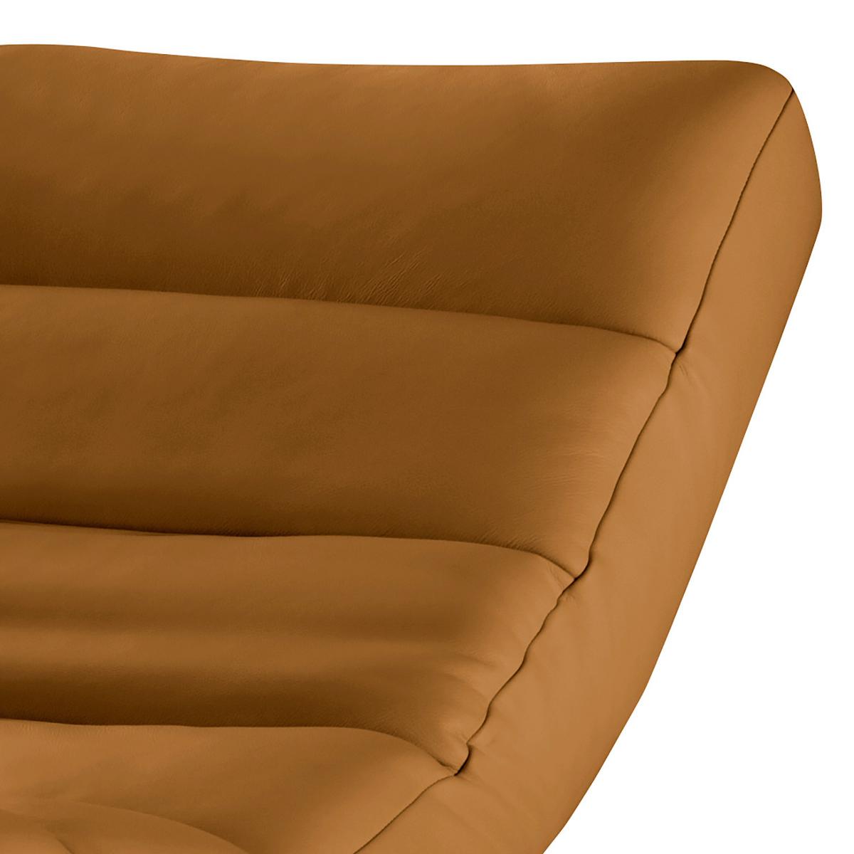 Relaxliege Swing Black Cognac B: 65 Cm - Cognac/Schwarz, Design, Textil (65/65-95/171cm) - Livetastic