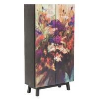 Hochzeitsschrank Fleur - Multicolor/Schwarz, LIFESTYLE, Holz (76/140/30cm) - Kare-Design