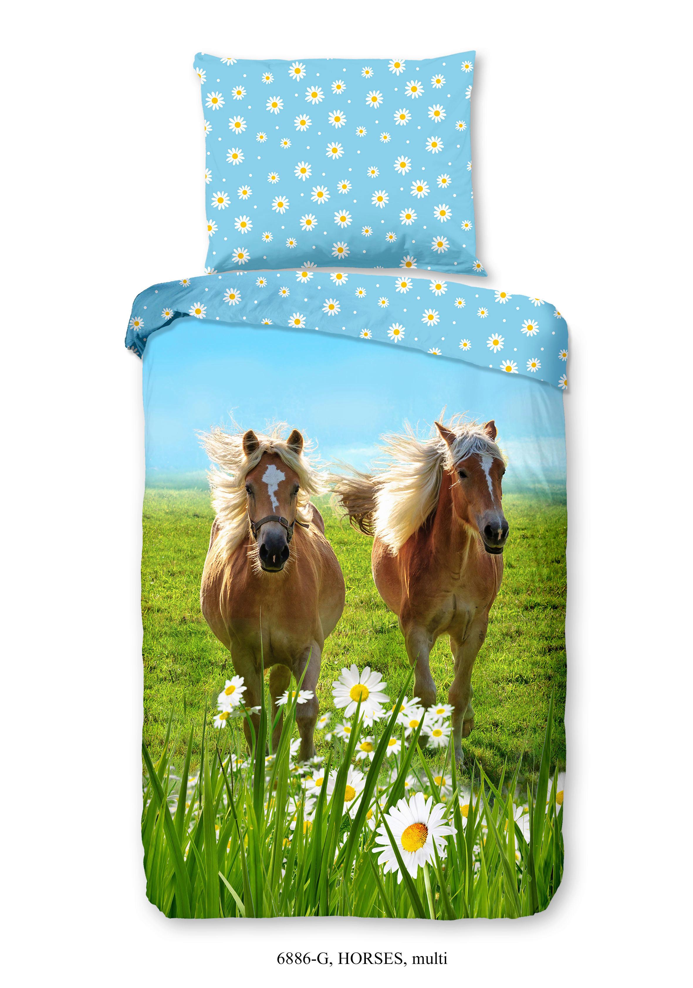 Bettwäsche Pferde - Multicolor, Basics, Textil