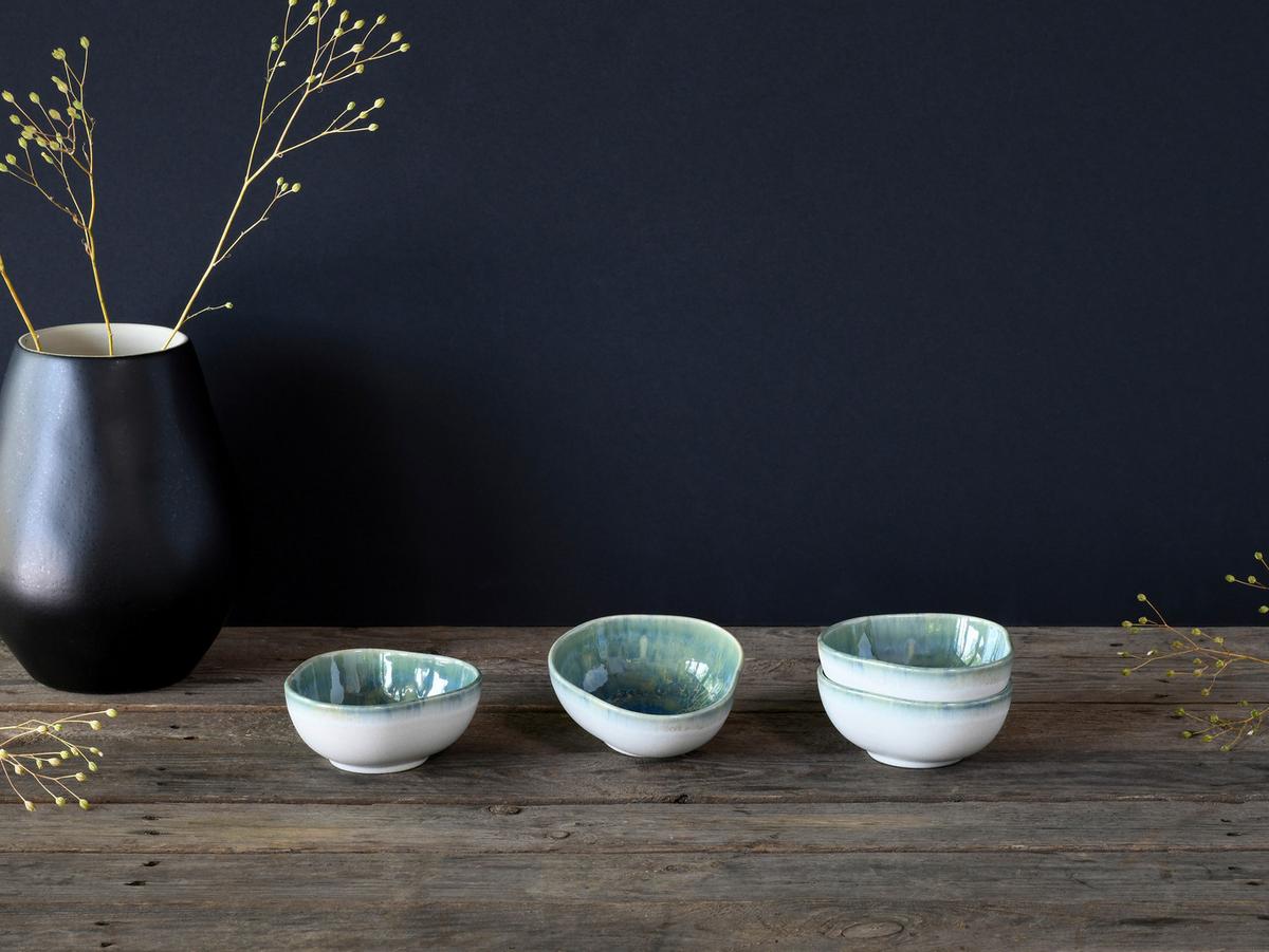 Dipschalenset YUKi Blau/Grün 4-teilig - Blau/Grün, Basics, Keramik (11,5/5/10cm) - Creatable