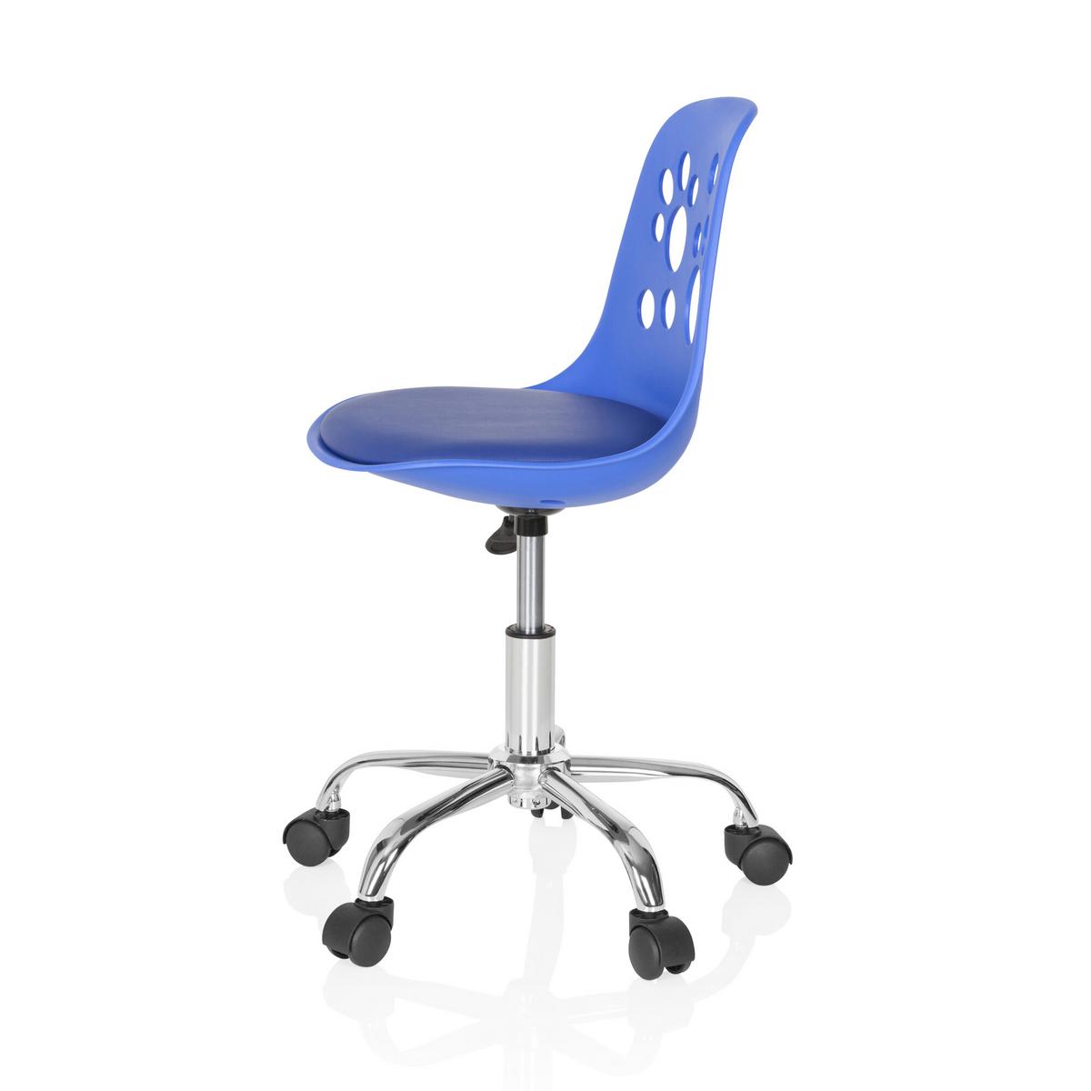 Jugenddrehstuhl Fancy I Blau Tiermuster - Blau, MODERN, Kunststoff/Textil (40/72-82/44cm) - MID.YOU