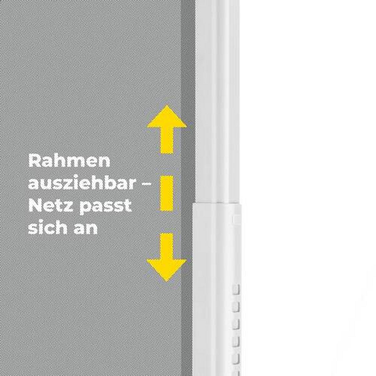 OCHRANNÁ MŘÍŽKA PROTI HMYZU TELESKOP - bílá, kov/textil (140/120cm) - Mömax