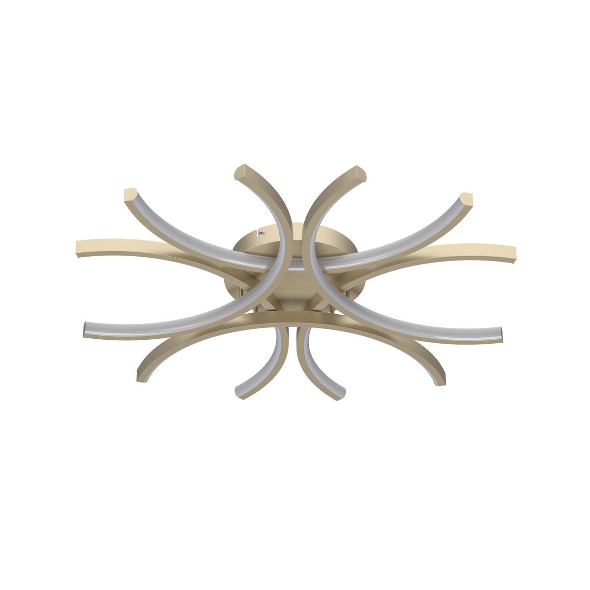 LED-DECKENLEUCHTE CYRUS - Champagner, Basics, Kunststoff/Metall (60/8,5cm) - Luca Bessoni