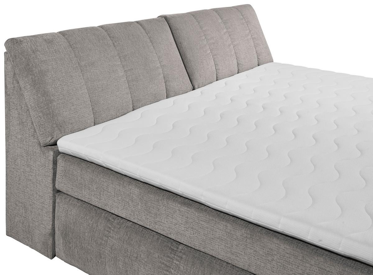 Boxspringbett Elkford 6 Mit Topper & Bettkasten 240x200 - Graubraun, MODERN, Holzwerkstoff/Textil (240/200cm) - MID.YOU
