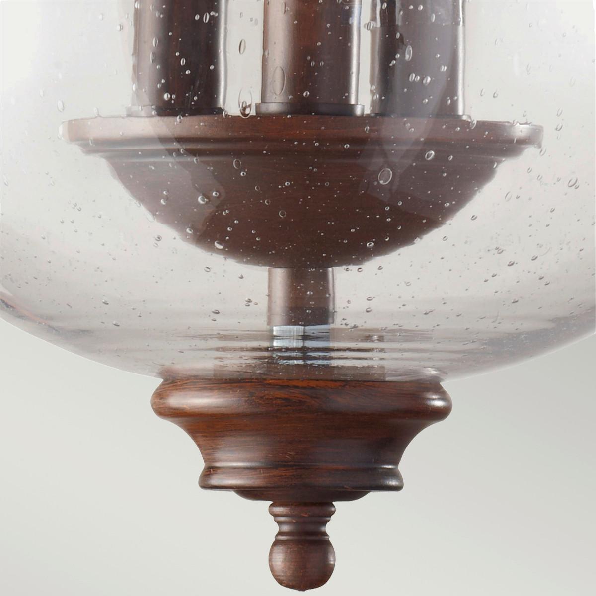 Deckenleuchte Fe-Pickering-Lane-Sf - Dunkelbraun/Bronzefarben, Natur, Glas/Metall (25.4/42.7cm) - Elstead Lighting
