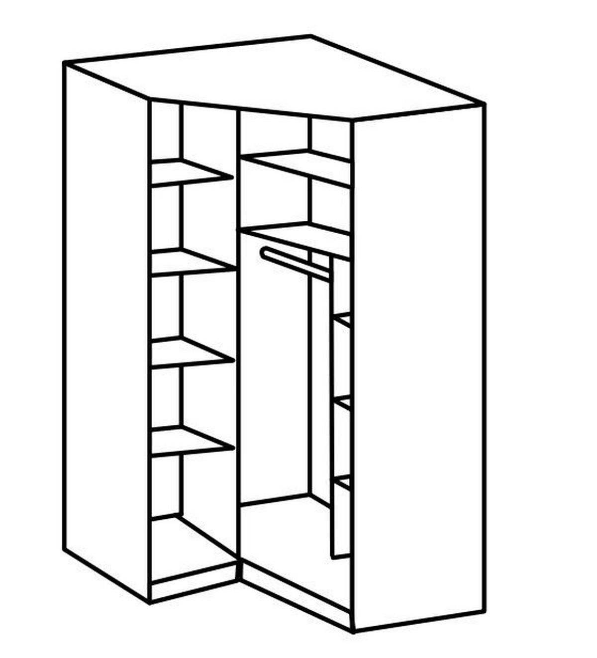 Eckschrank Schenkel 120x120 Cm Level 36c Grau/eiche Dekor - Eichefarben/Grau, MODERN, Glas/Holzwerkstoff (120/236/120cm) - MID.YOU