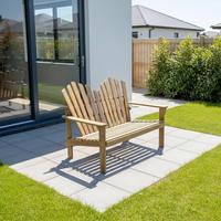 Gartenbank Akazie Braun LxBxH: 125x80x94 cm - Akaziefarben, Basics, Holz (125/80/94cm)