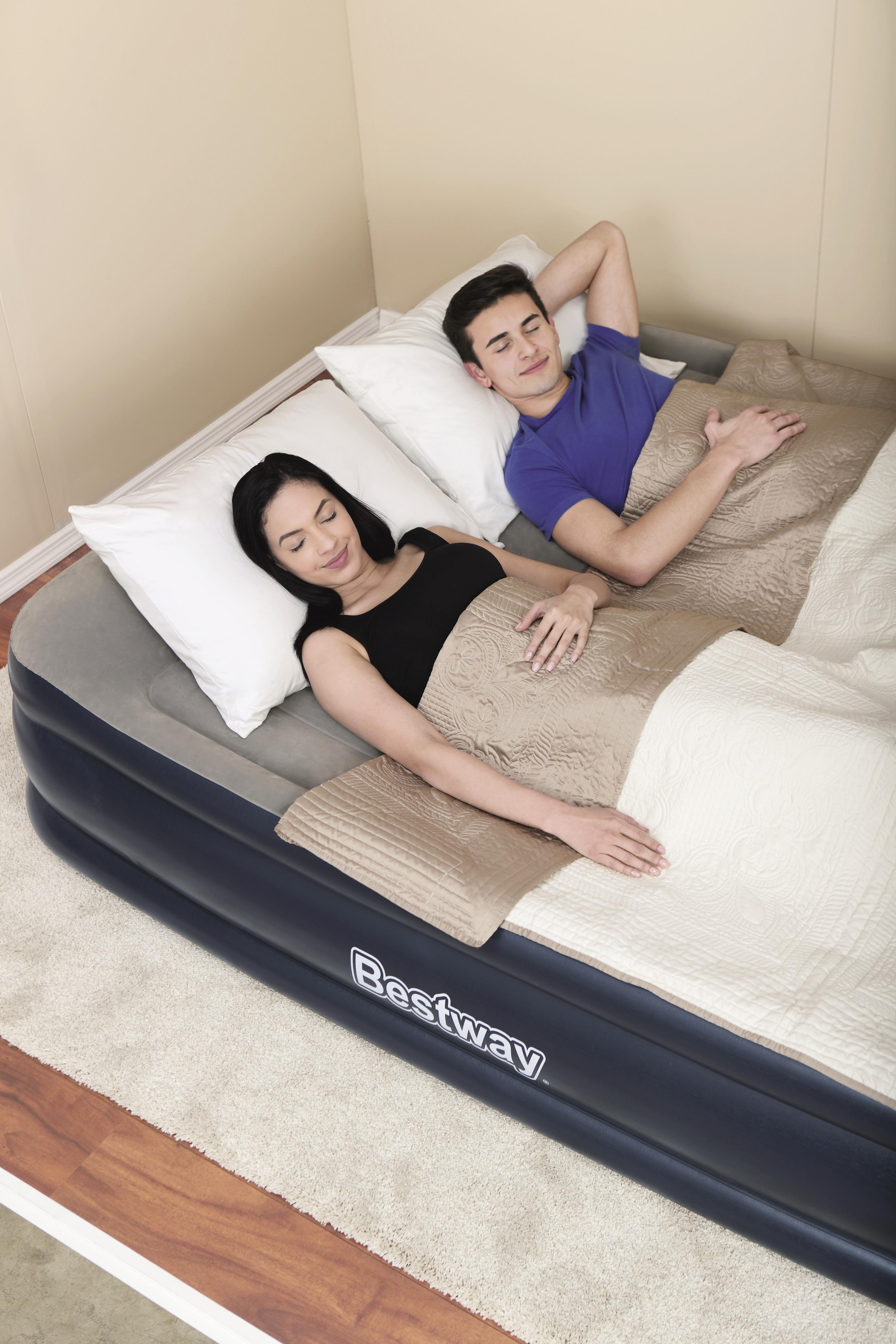 Luftbett Queen 203x152x46cm Selbstaufblasend 67630 - Blau/Grau, MODERN, Kunststoff (203/152/46cm) - Bestway