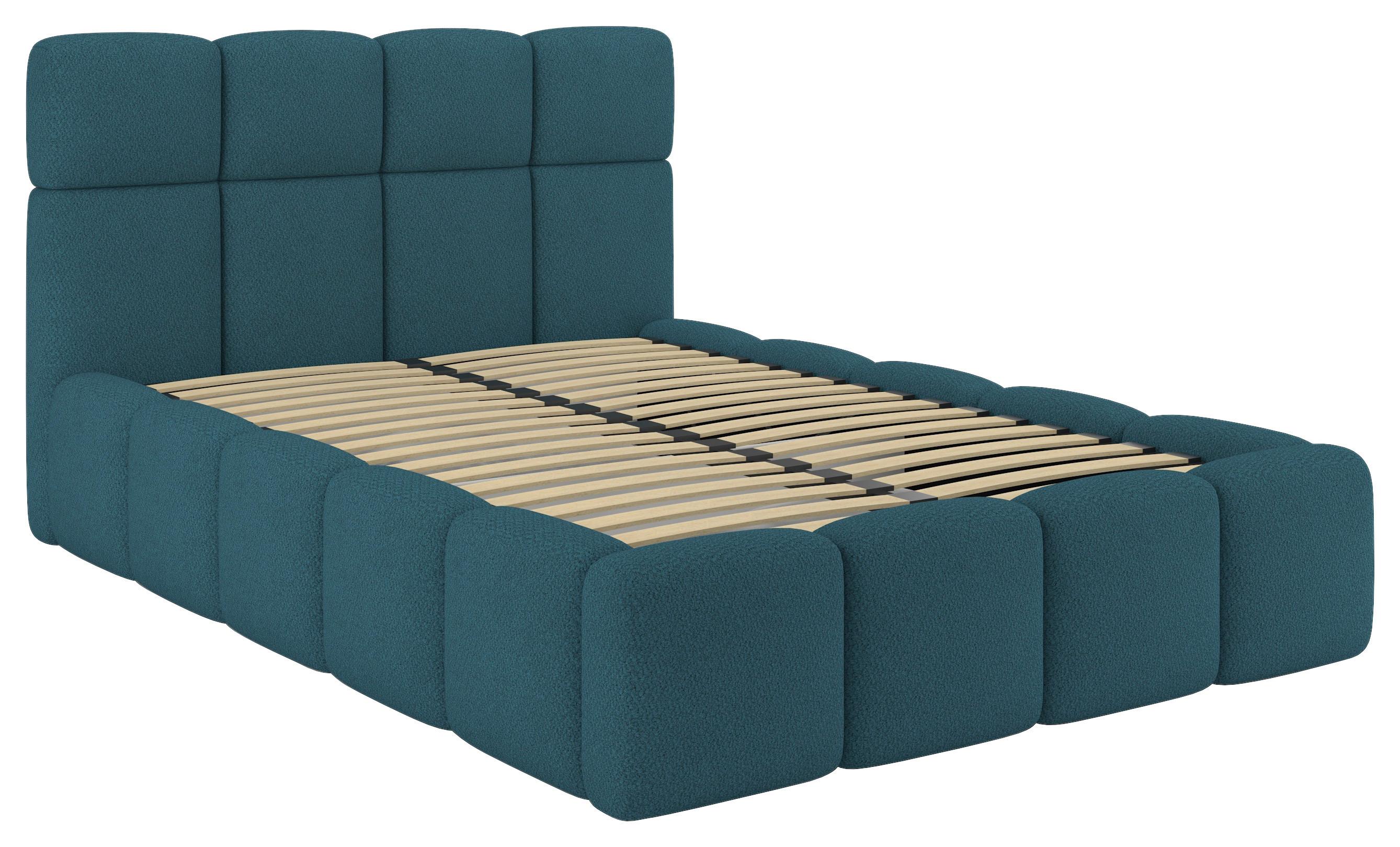 Polsterbett Cloudy Türkis, Lf: 140x200 Cm - Türkis, Trend, Holz/Holzwerkstoff (140/200cm) - Luca Bessoni