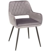 Židle SERAFINA šedá - šedá/černá, Moderní, kov/dřevo (55/80,5/59,5cm) - Mömax