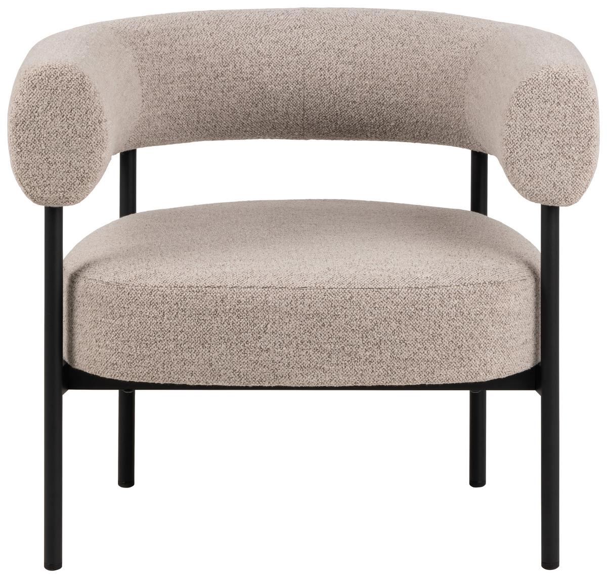 Křeslo OAKFIELD béžová - černá/béžová, Design, kov/textil (78,5/71/67,5cm) - MID.YOU