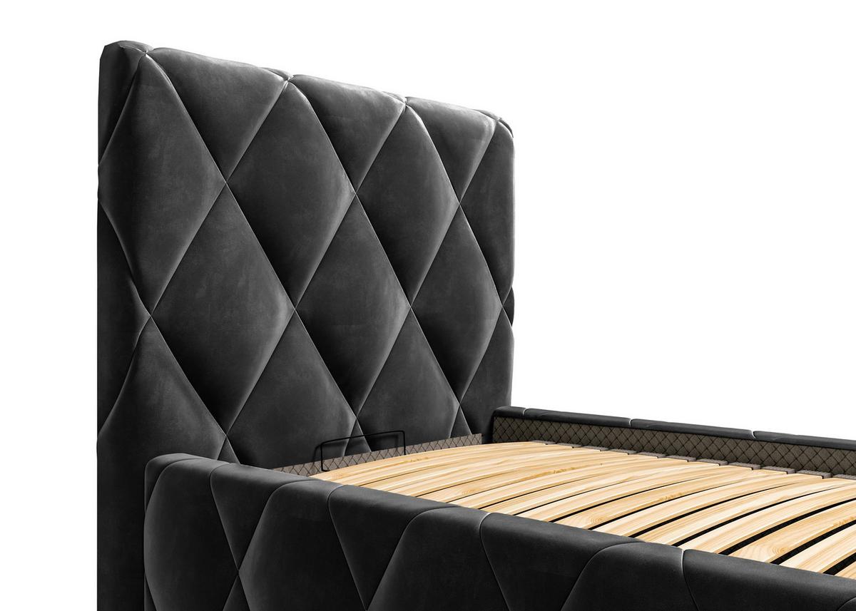 Polsterbett Trivio 90x200 cm Anthrazit - Anthrazit, MODERN, Holz/Holzwerkstoff (90/200cm) - MID.YOU