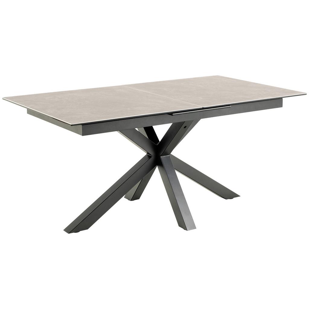 Esstisch ausziehbar Heaven 168-210x90x76cm Schwarz/Grau