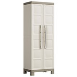Kunststoffschrank Excellence Cabinet Hoch - Sandfarben/Grau, MODERN, Kunststoff (65/182/45cm) - Keter