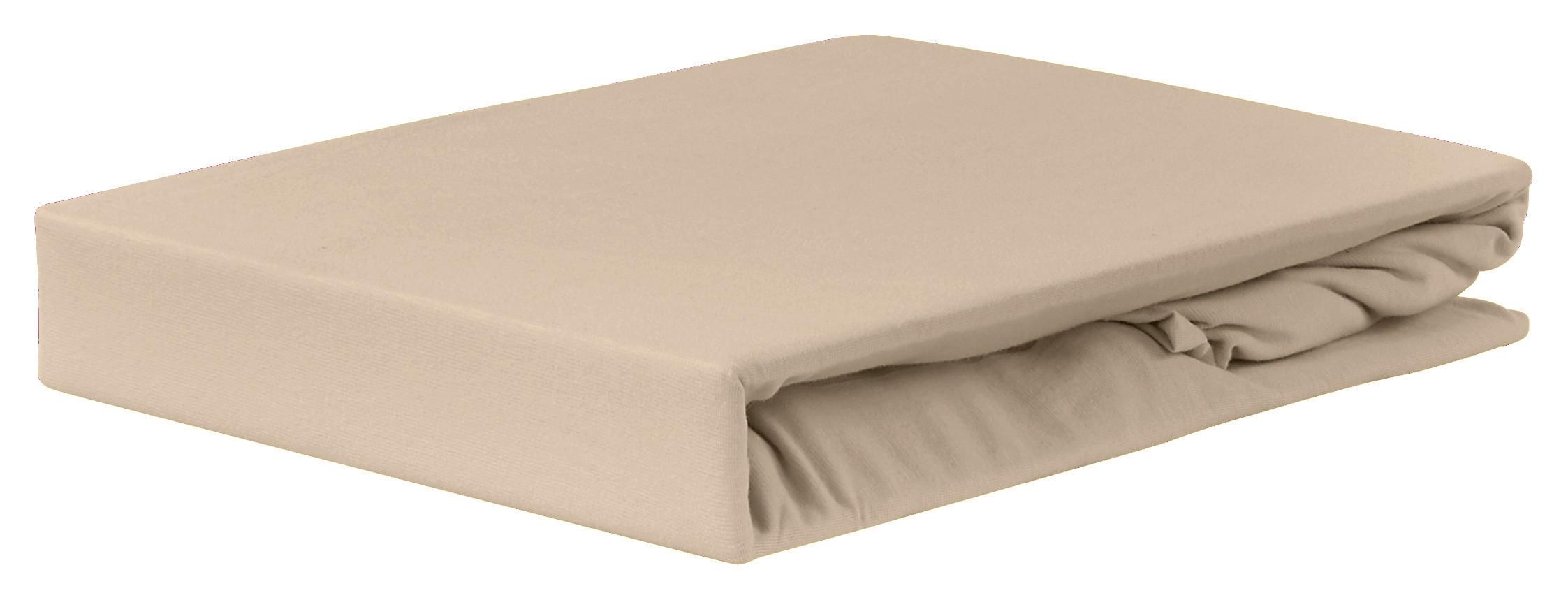 Spannleintuch Jardena Sandbeige 100x200 cm Baumwolle