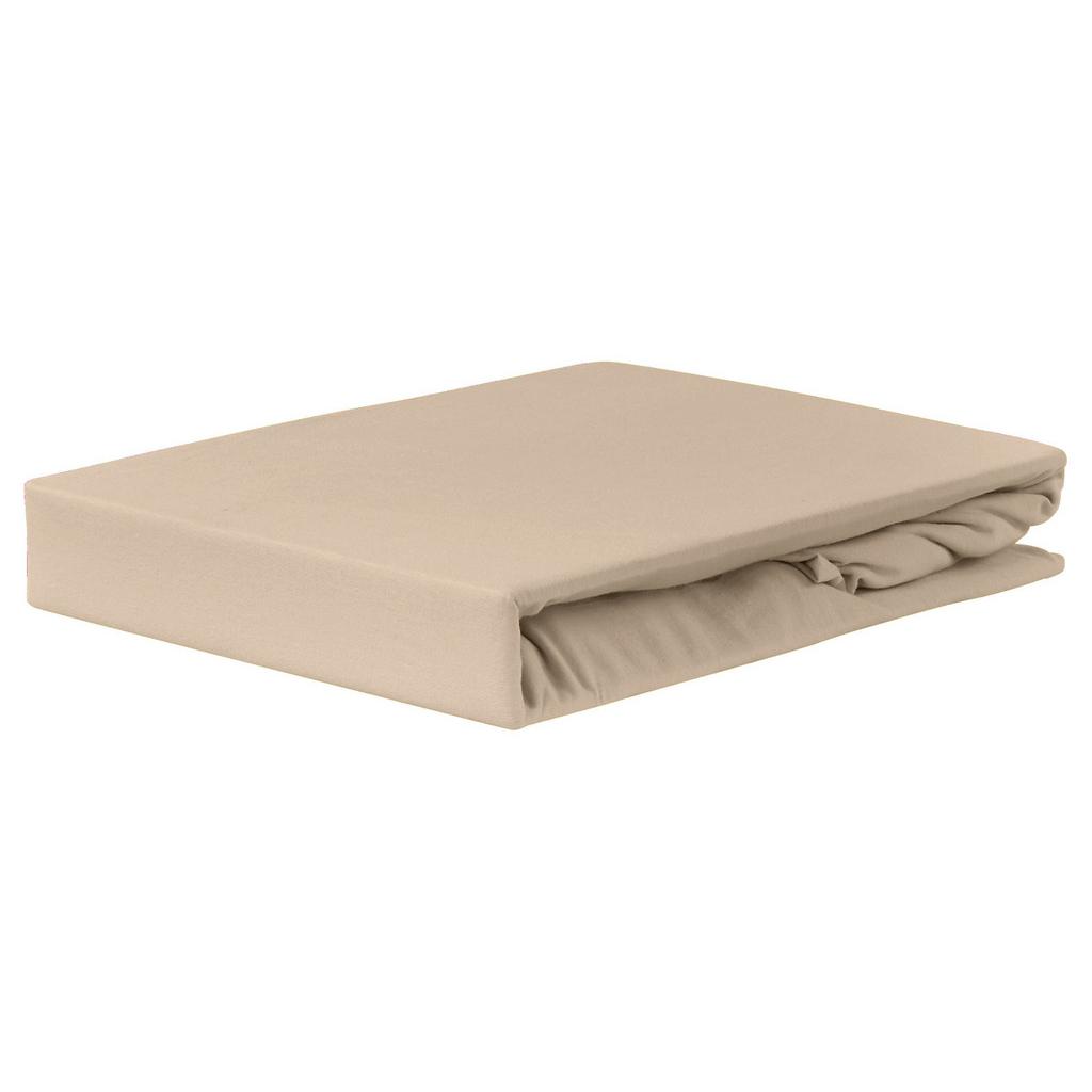 Spannleintuch Jardena Sandbeige 180x200 Cm Baumwolle
