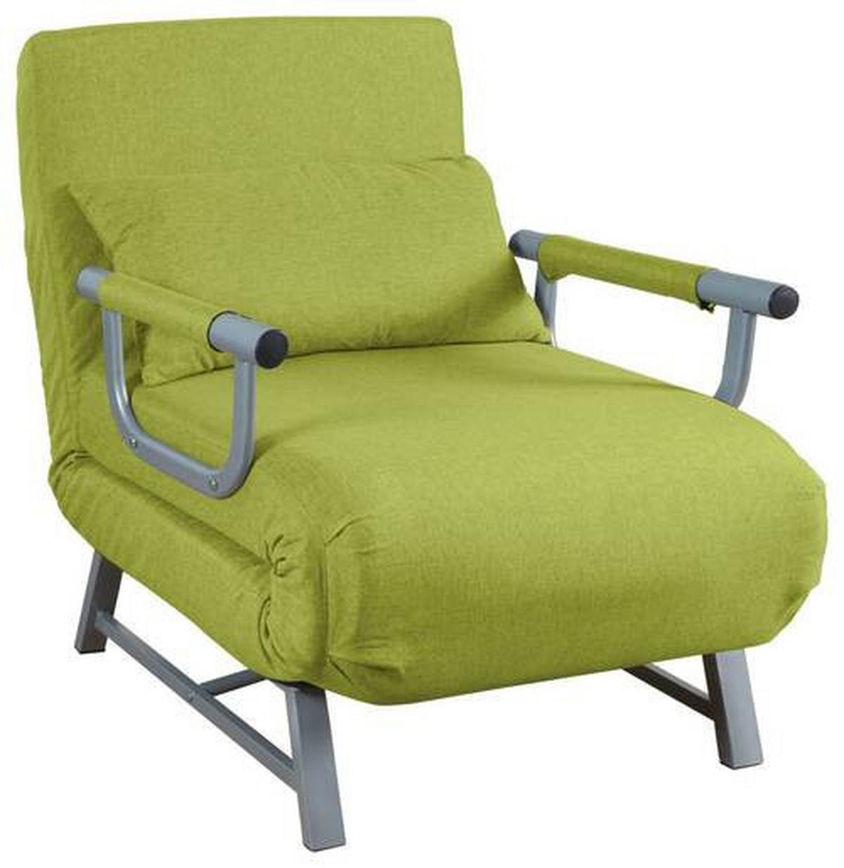 Schlafsessel Kolino Grün 64x95x78 cm - Grau/Grün, MODERN, Textil (64/95/78cm) - MID.YOU