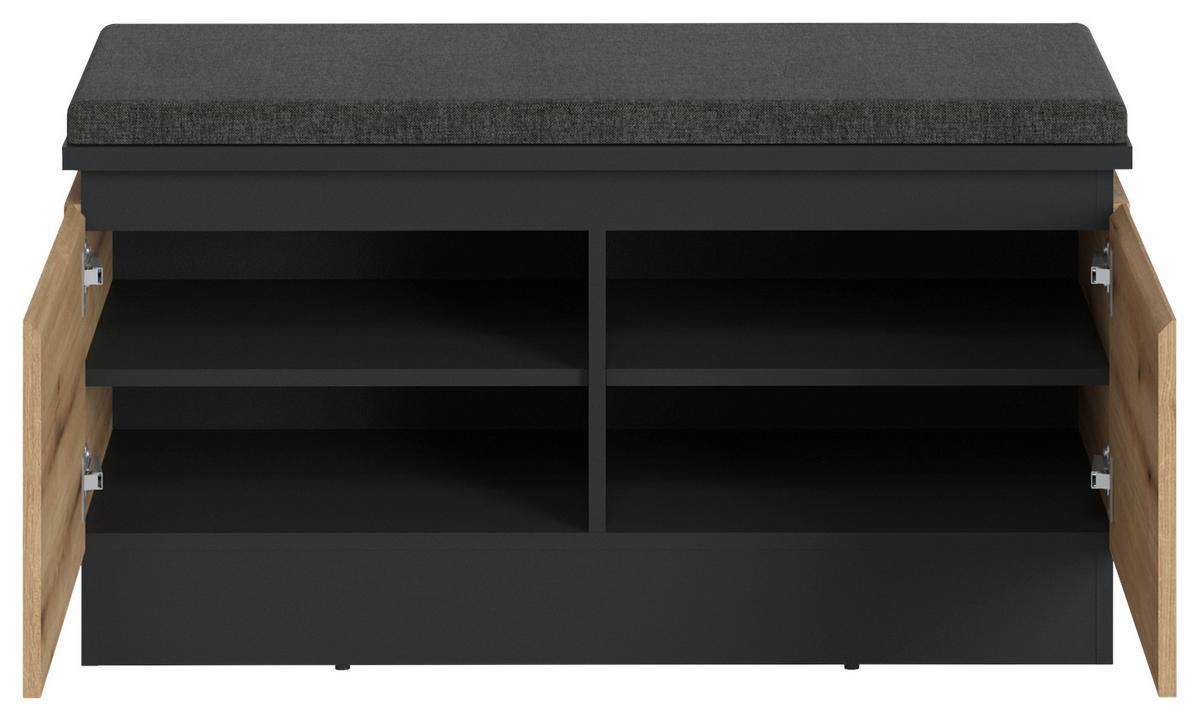 Garderobe Corte Eiche Dekor/grau B: 262 Cm - Eichefarben/Grau, Trend, Holzwerkstoff (262/200,5/45cm)