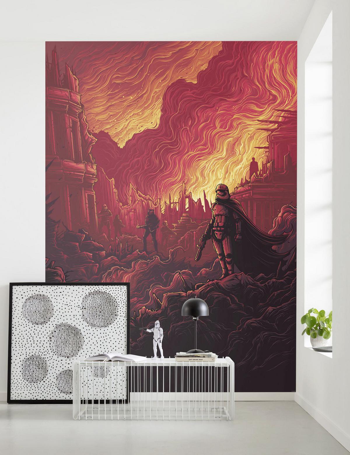 Fototapete Star Wars First Order Purge - Rot/Schwarz, Trend, Textil (200/280cm)