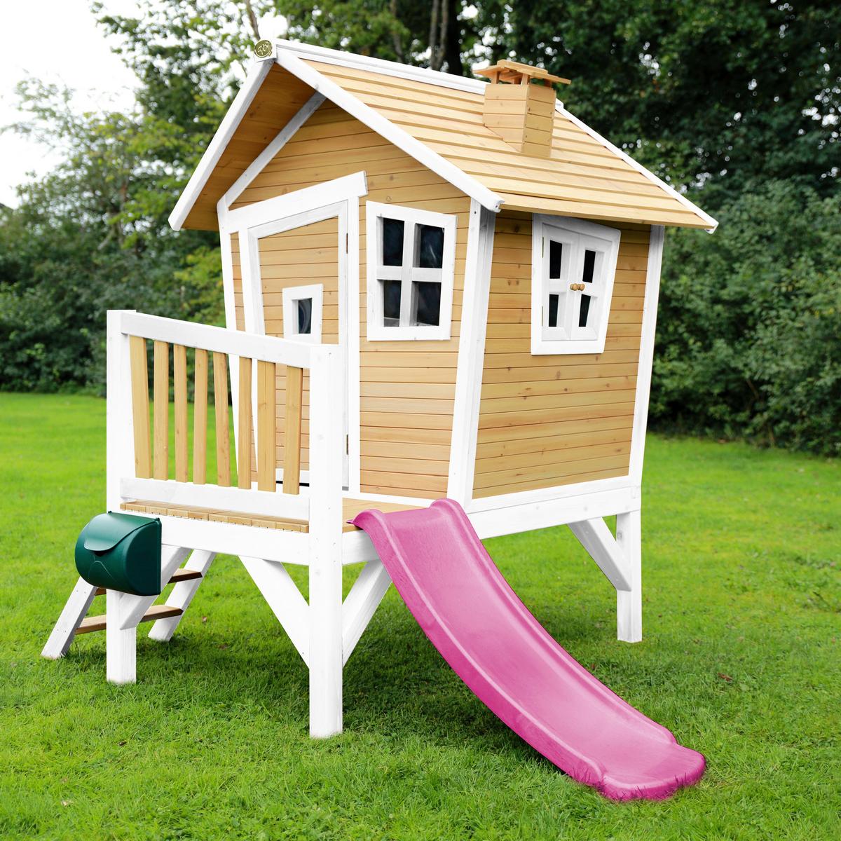 Spielhaus A030.045.41 - Lila/Braun, KONVENTIONELL, Holz/Kunststoff (264/203/177cm) - Ambia Garden