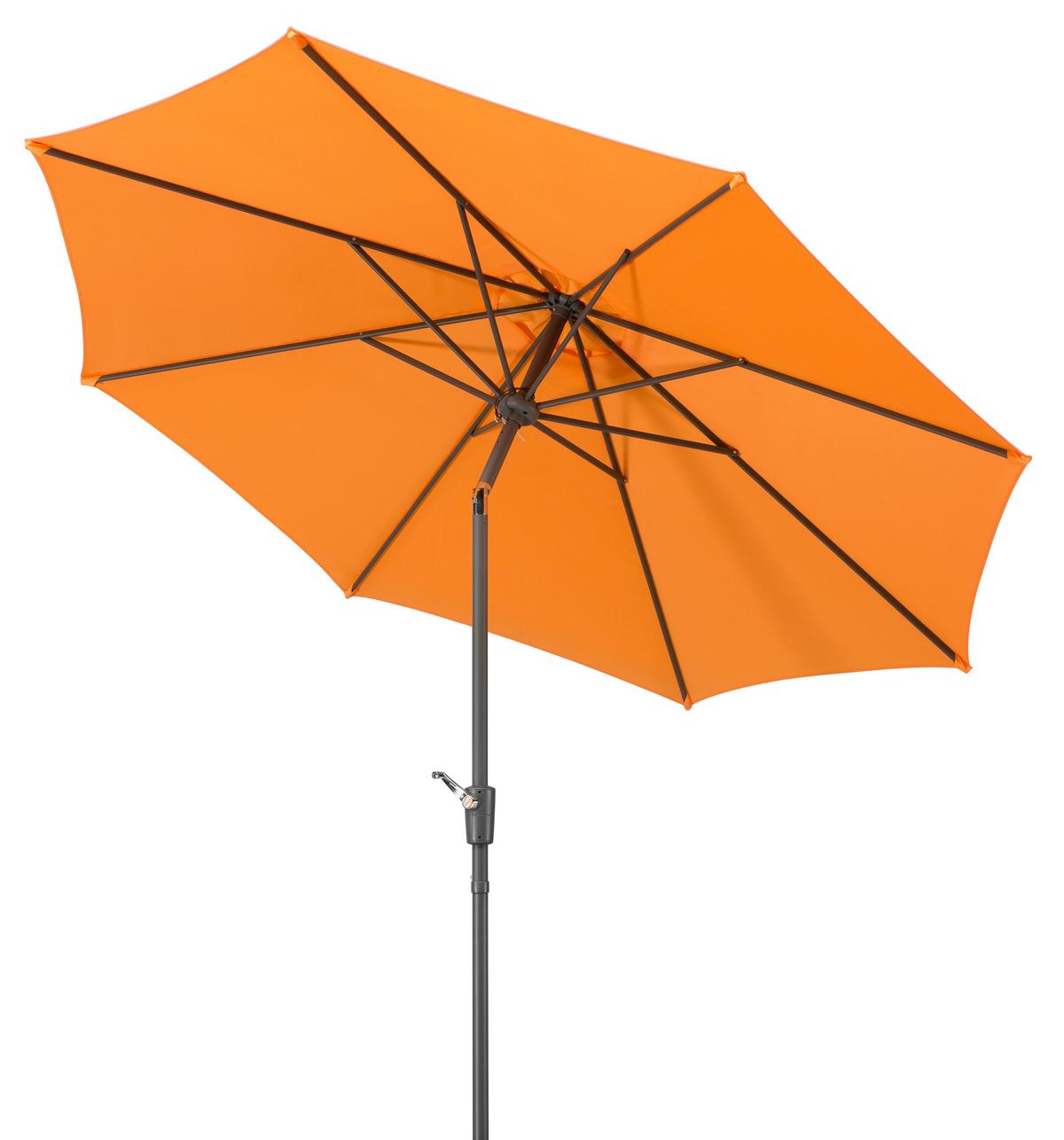 Sonnenschirm Harlem BxHxT: 270x260x270 cm Orange - Anthrazit/Orange, Basics, Textil/Metall (270/260/270cm) - Schneider