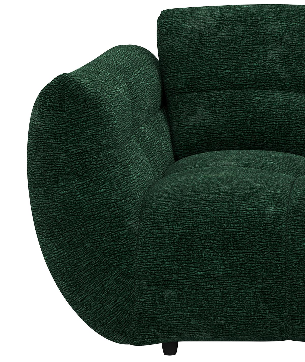 Rohová sedačka PANDA, pravá, tmavě zelená žinylka - černá/tmavě zelená, Trend, textil/plast (280/178cm) - Premium Living
