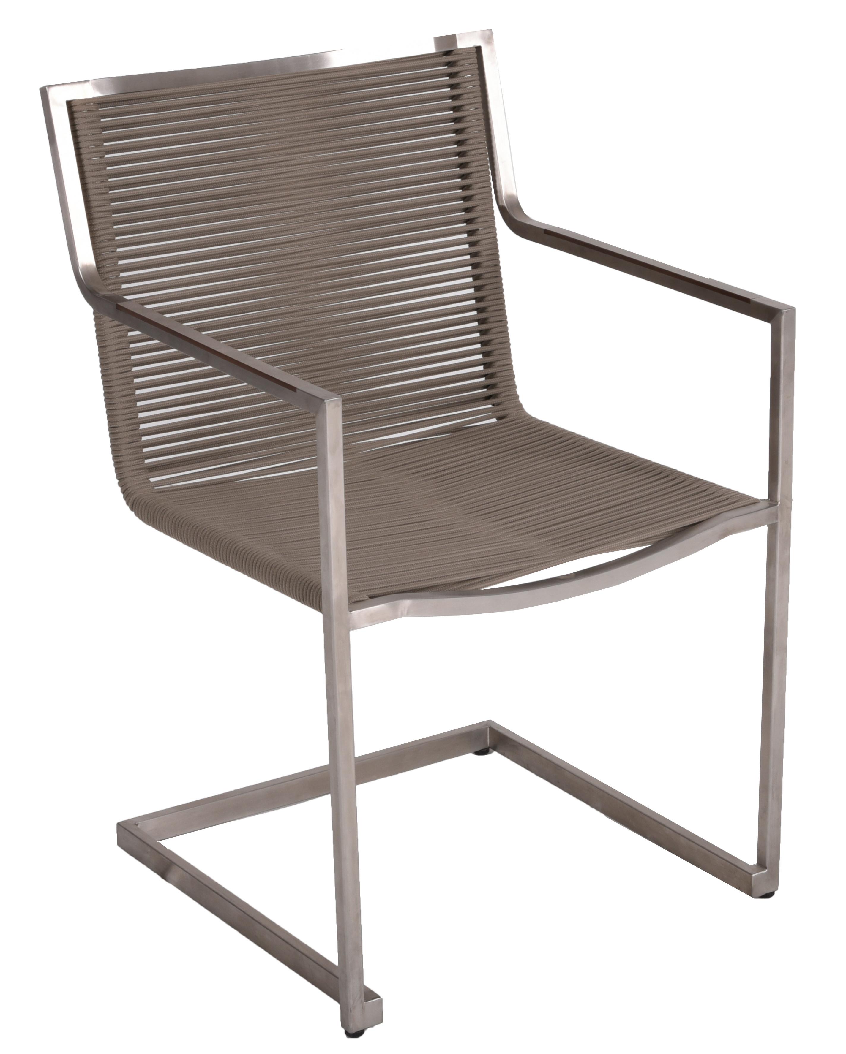Gartenstuhl Sienna - Taupe/Silberfarben, Basics, Kunststoff/Metall (57/87/56cm) - Gardenson