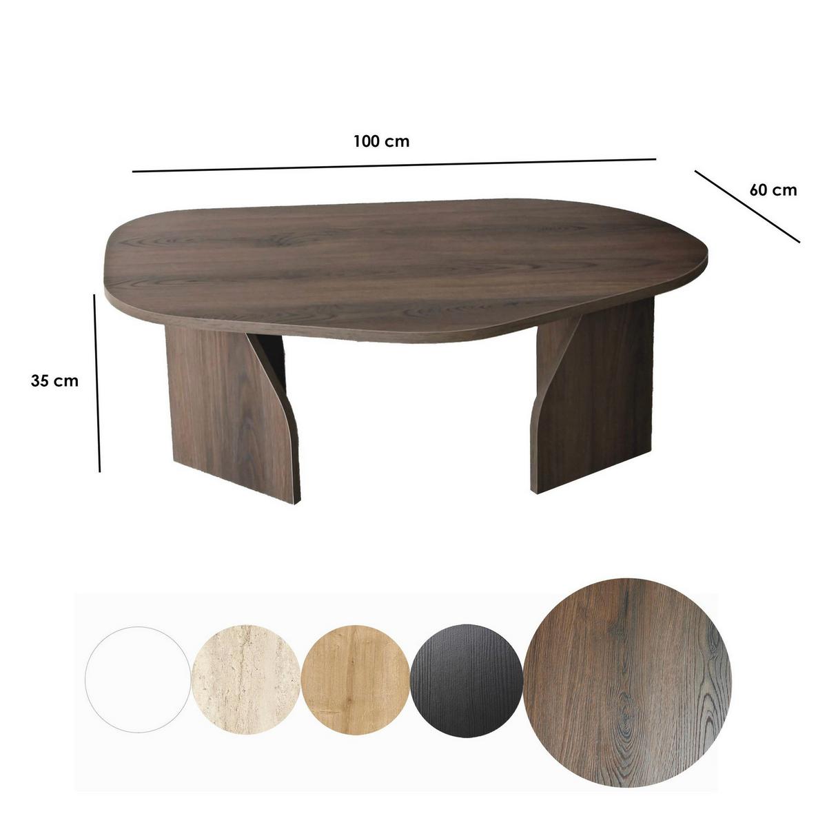COUCHTISCH Walnussfarben B: 100cm - Walnussfarben, MODERN, Holzwerkstoff (100/35/60cm)
