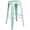 Barhocker Vantaggio High Brush Stapelbar Pastellgrün Bis150kg - Pastellgrün/Schwarz, Basics, Metall (44/77/44cm) - MID.YOU