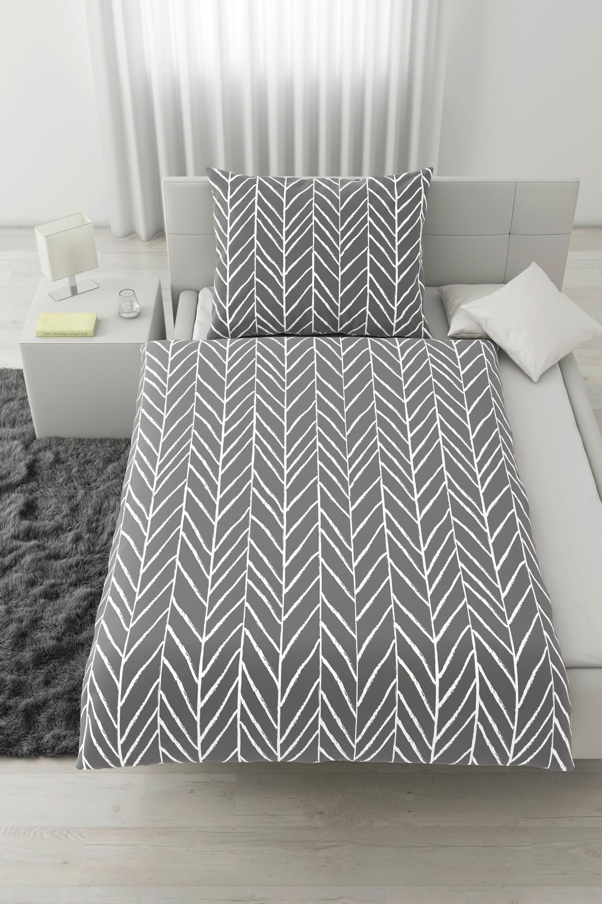 POSTEĽNÁ BIELIZEŇ Marble, 140/200cm, sivá - sivá, Konventionell, textil (140/200cm) - Modern Living