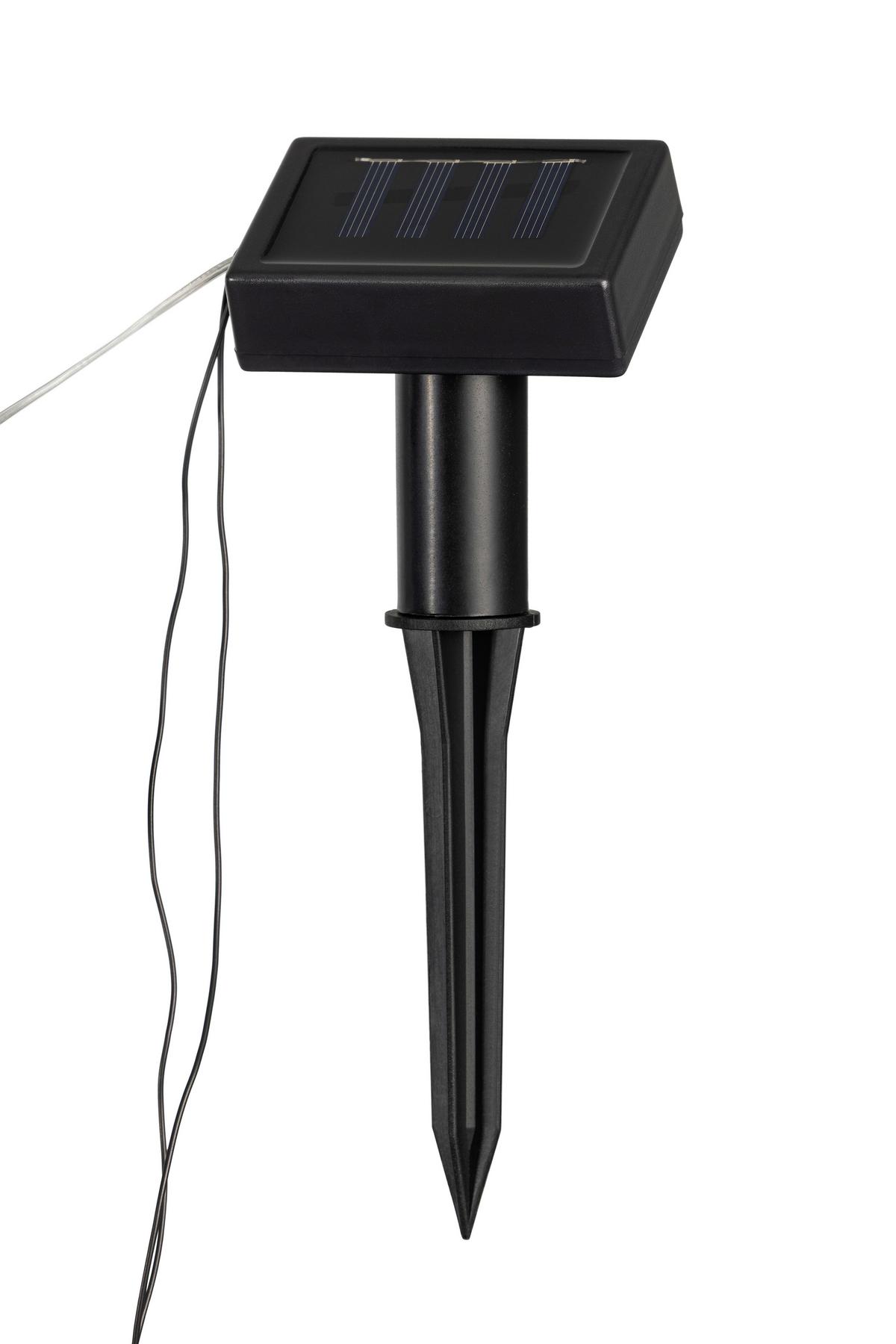 Solarleuchte, 2m Dori - Schwarz/Weiß, Basics, Kunststoff/Textil (200cm) - Homezone