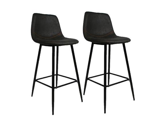 Barhocker-Set Susan 2-Er Set Anthrazit - Anthrazit/Schwarz, Basics, Textil/Metall (43/102/49cm) - Livetastic Barhocker-Set Susan 2-Er Set Anthrazit - Anthrazit/Schwarz, Basics, Textil/Metall (43/102/49cm) - Livetastic