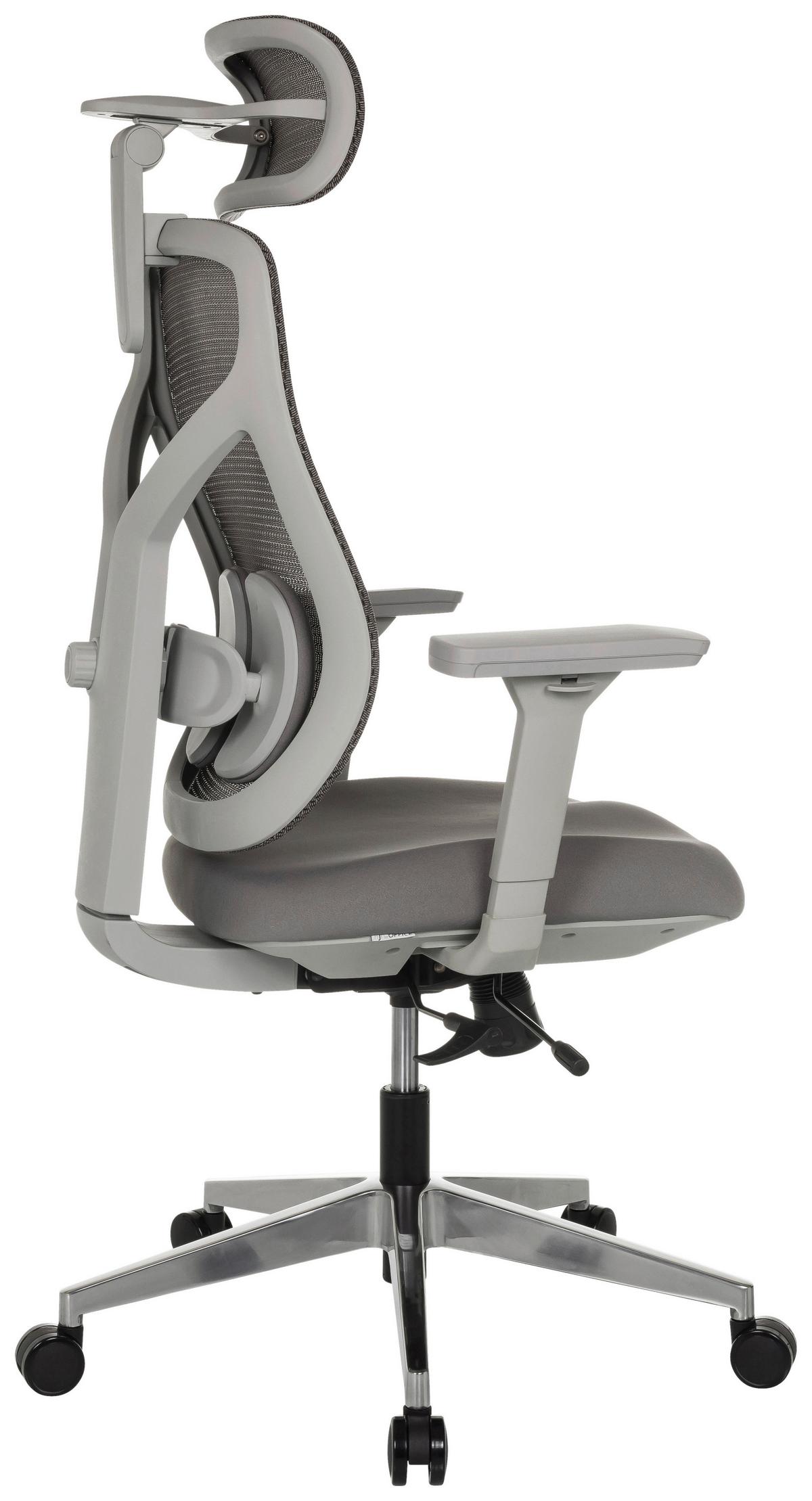 Drehstuhl Cassilis W Grau B: 71 Cm - Silberfarben/Grau, MODERN, Kunststoff/Textil (71/123 - 146/65cm) - MID.YOU