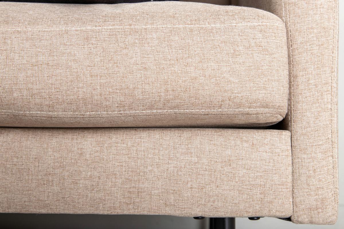 2-sitzer-sofa Zoom - Hellbraun/Beige, Design, Textil/Metall (180/78/80cm) - Livetastic