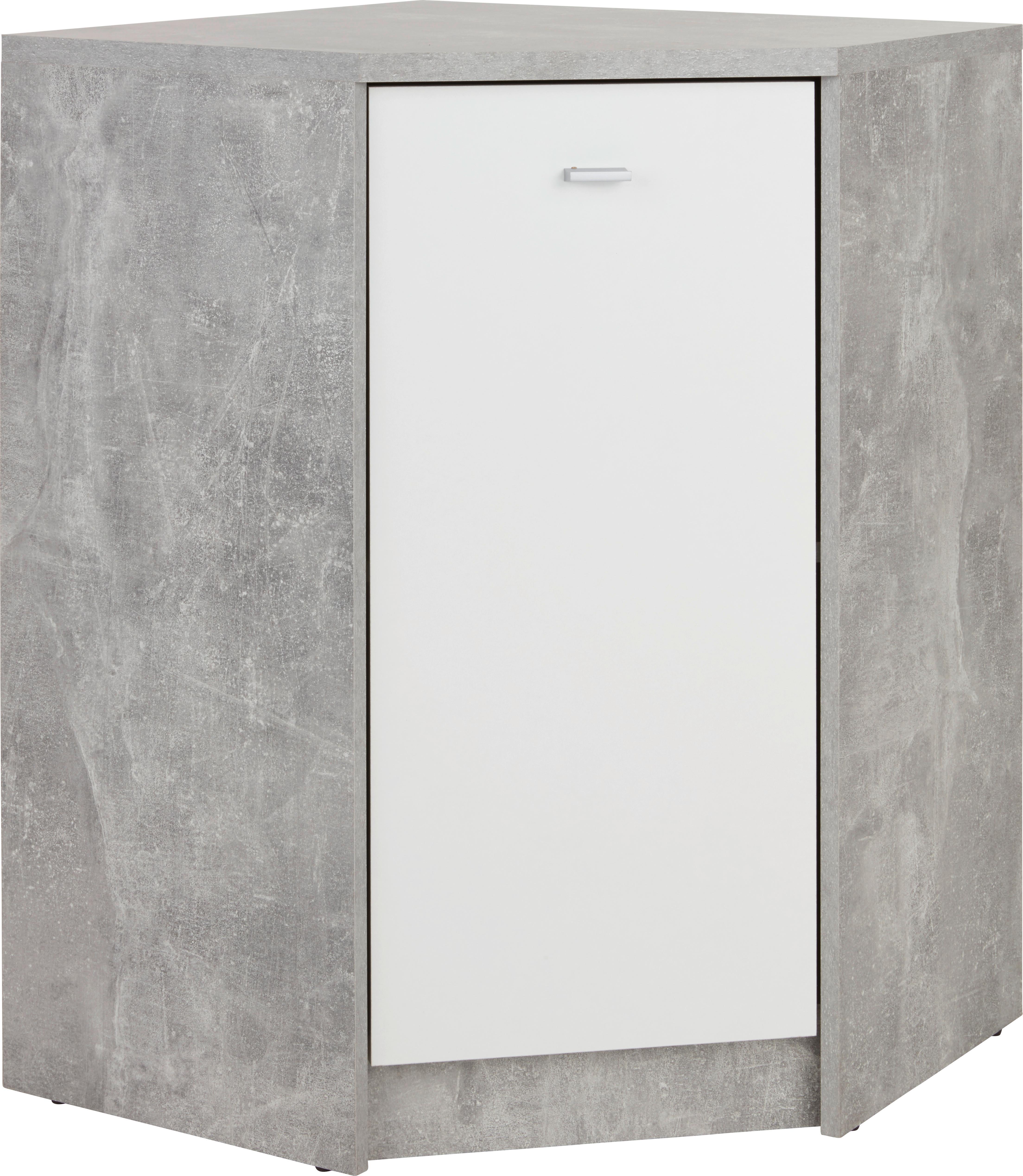 Kommode B 60,9 Cm 4-you New, Beton Optik/weiß - Schwarz/Weiß, MODERN, Holzwerkstoff (60,9/85,4/60,9cm)