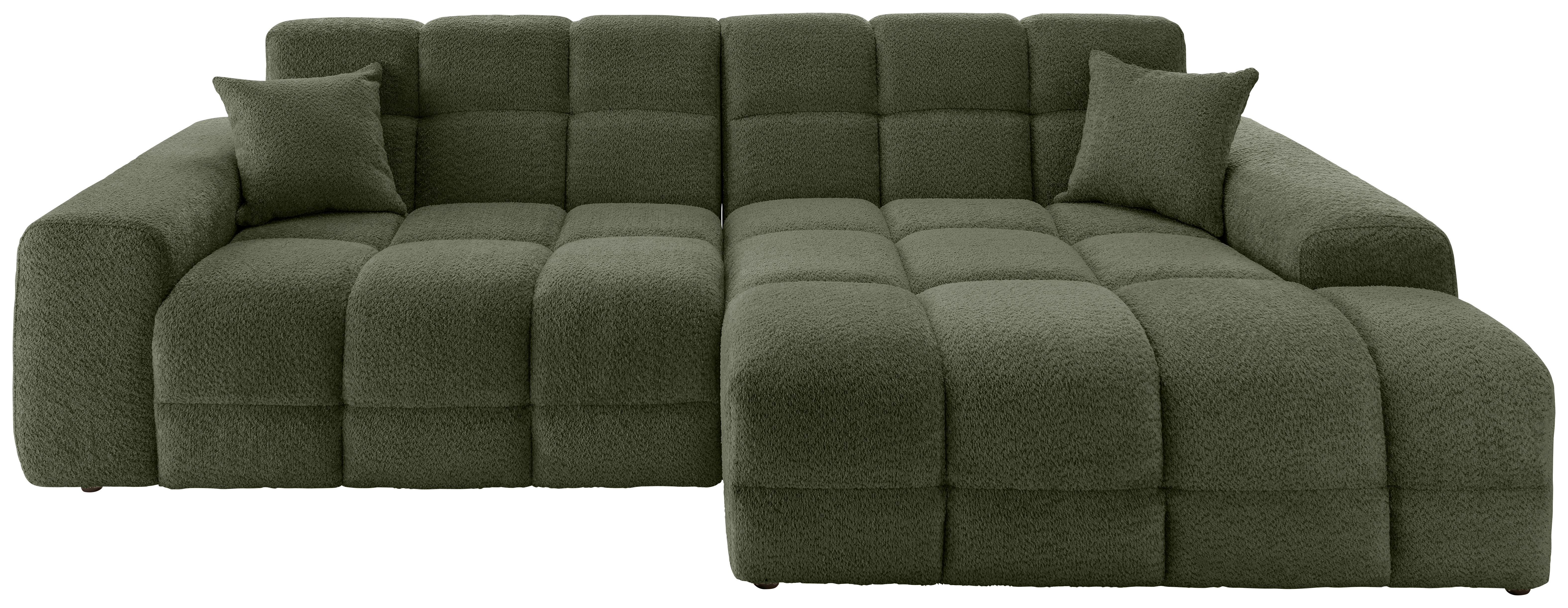Ecksofa Bosco Dunkelgrün S: 301x152 cm - Dunkelgrün/Schwarz, MODERN, Textil (301/152cm) - Livetastic
