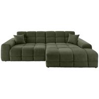 Ecksofa Bosco Dunkelgrün S: 301x152 cm - Dunkelgrün/Schwarz, MODERN, Textil (301/152cm) - Livetastic