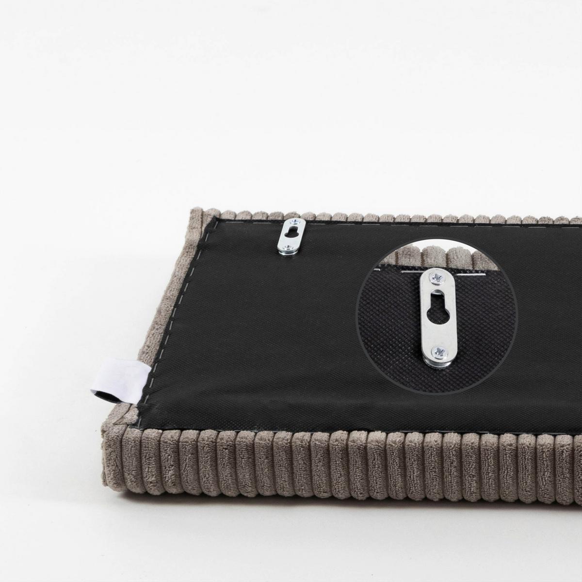 POLSTERPANEEL WANDKISSEN TAUPE - Taupe, Basics, Kunststoff/Textil (75/30/5cm)