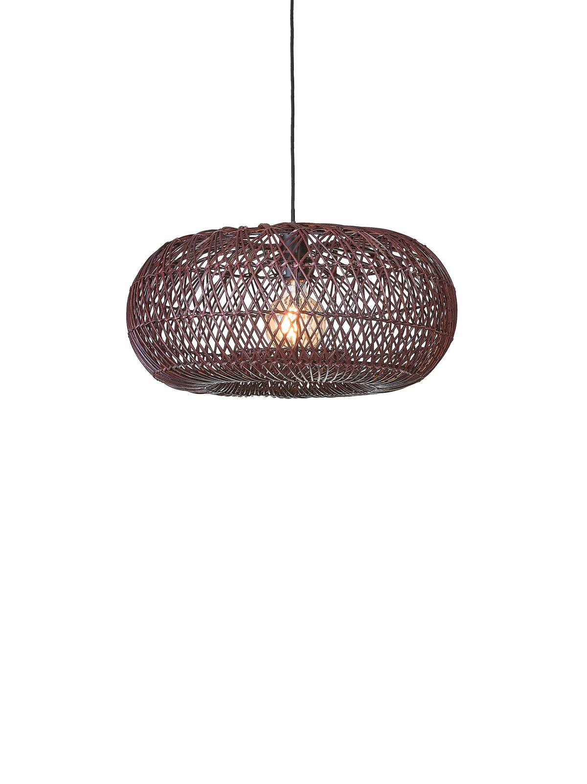 Hängeleuchte Arizona - Bordeaux, Basics, Naturmaterialien (50/23cm) - Good & Mojo