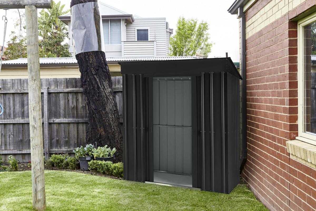 Gerätehaus Ohne Boden 180x199x124 - Schwarz, Basics, Metall (180/199/124cm)