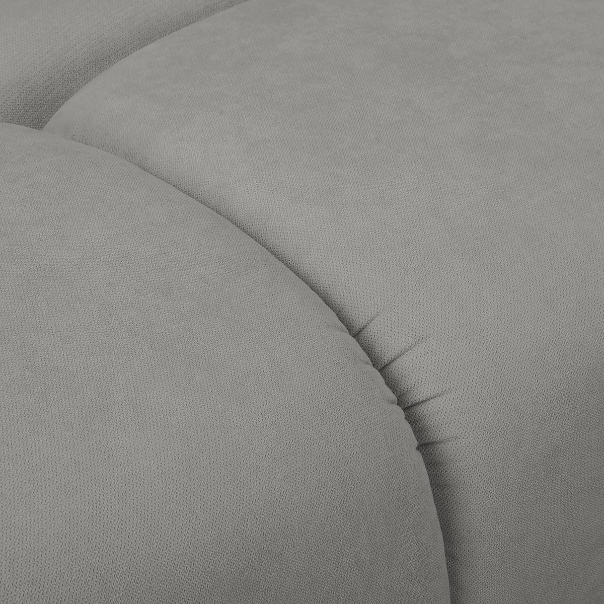 Ecksofa Azzuro Grau S: 256x175 Cm - Silberfarben/Grau, Design, Textil (256/175cm) - Livetastic