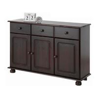 Sideboard Mette Dunkelbraun B: 118 cm - Dunkelbraun, Design, Holz/Metall (118/76/35cm) - MID.YOU