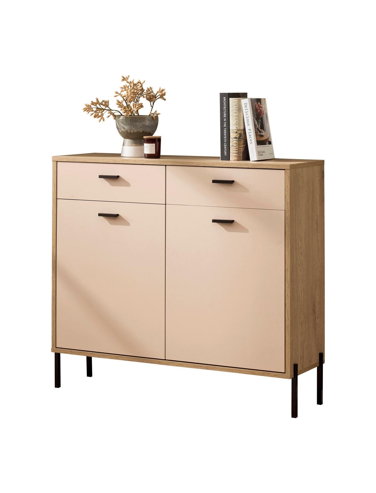 Kommode Fredericia Eichefarben Kaschmir B: 105 cm - Kaschmir/Eichefarben, Design, Holzwerkstoff (105/95/35cm) - MID.YOU