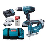 Akku-Werkzeugset Makita Spezial-Set Dk18298x1 - Türkis/Schwarz, Basics, Kunststoff/Metall - Makita