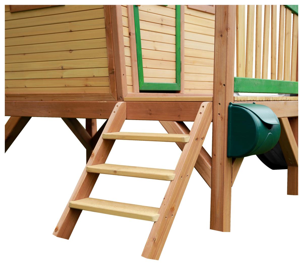 Spielhaus A030.045.80 - Braun/Grau, KONVENTIONELL, Holz/Kunststoff (264/203/177cm) - Ambia Garden