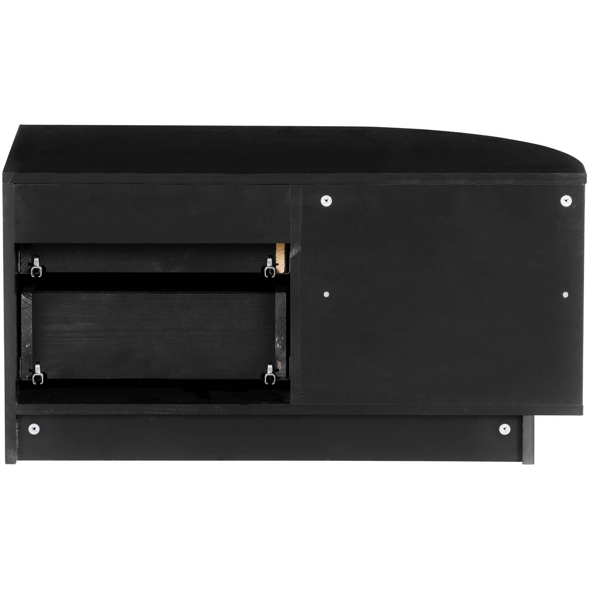 Lowboard Finca Schwarz B: 78cm - Schwarz, Design, Holz (78/40/40cm) - Livetastic