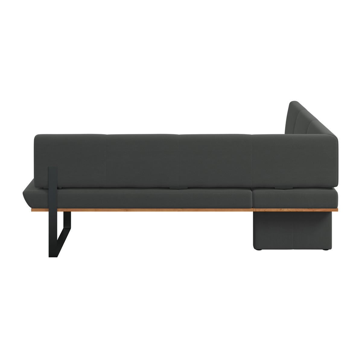 Eckbank Tristan Webstoff anthrazit,S:175x245cm - Anthrazit/Schwarz, MODERN, Holz/Textil (175/245cm) - James Wood